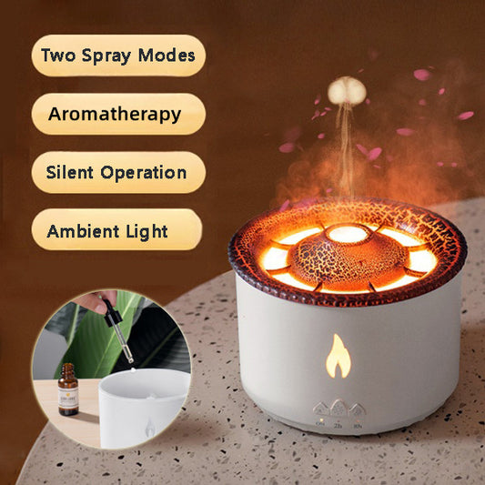 Machine Spray Jellyfish Air Flame Humidifier Diffuser