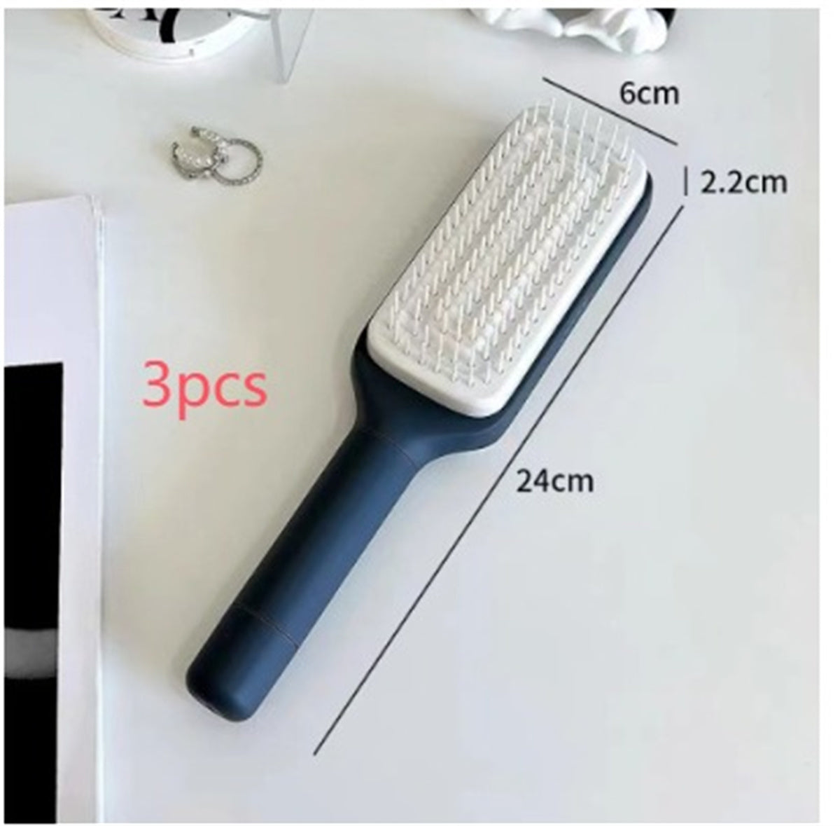Self Cleaning Hair Brush New Self-Cleaning Anti-Static Massage Comb Scalable Rotate Lifting Self Cleaning Hairbrush