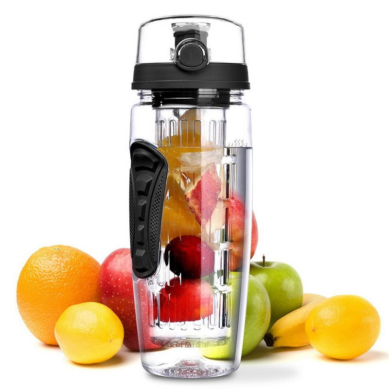 Water Fruit Infuser Bottle – Plastic Sports Juice Shaker with Fruit Infuser for Hydration
