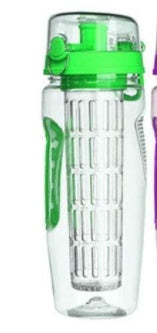Water Fruit Infuser Bottle – Plastic Sports Juice Shaker with Fruit Infuser for Hydration